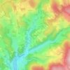 Topografische kaart Le Fraisse, hoogte, reliëf