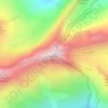 Topografische kaart Tête de Vautisse, hoogte, reliëf