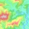 Topografische kaart siyona, hoogte, reliëf