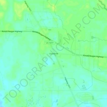 Topografische kaart Goodbee, hoogte, reliëf