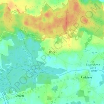 Topografische kaart Rosenhof, hoogte, reliëf