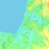 Topografische kaart Tharon Plage, hoogte, reliëf