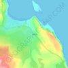 Topografische kaart Staffin, hoogte, reliëf