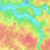 Topografische kaart Le Moulinier, hoogte, reliëf