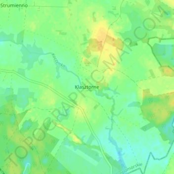 Topografische kaart Klosterfelde, hoogte, reliëf
