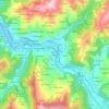Topografische kaart El Portiellu, hoogte, reliëf