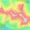 Topografische kaart Ruby Dome, hoogte, reliëf