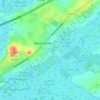 Topografische kaart Le Domaine, hoogte, reliëf