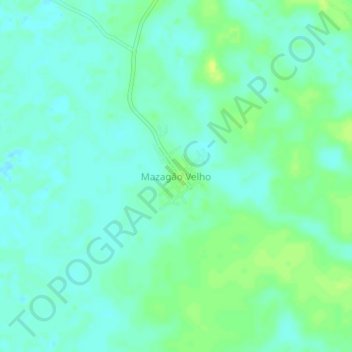 Topografische kaart Mazagão Velho, hoogte, reliëf