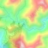 Topografische kaart Cascada El Indio, hoogte, reliëf