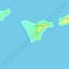 Topografische kaart Dampier Archipelago, hoogte, reliëf