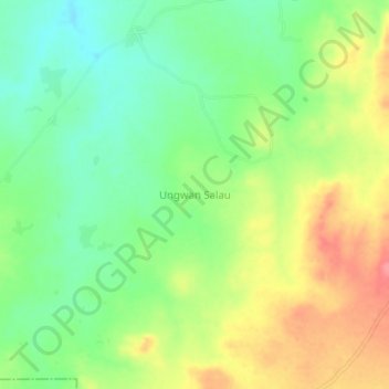 Topografische kaart Ungwan Salau, hoogte, reliëf