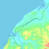 Topografische kaart Bonbon, hoogte, reliëf