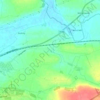 Topografische kaart Nova Scotia, hoogte, reliëf