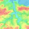 Topografische kaart Pouldavid, hoogte, reliëf