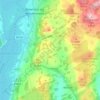 Topografische kaart Lindeth, hoogte, reliëf