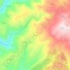 Topografische kaart Seixas, hoogte, reliëf