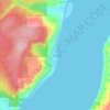 Topografische kaart Ayock, hoogte, reliëf