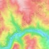 Topografische kaart Le Tillot, hoogte, reliëf