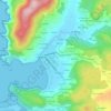 Topografische kaart As Lagoas, hoogte, reliëf