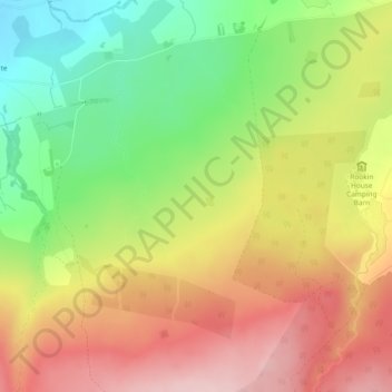 Topografische kaart Flaska, hoogte, reliëf