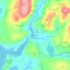 Topografische kaart Hamburg, hoogte, reliëf