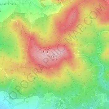 Topografische kaart Windelstein, hoogte, reliëf