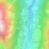 Topografische kaart Soulalex, hoogte, reliëf