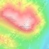 Topografische kaart Mjölkvattsfjället, hoogte, reliëf