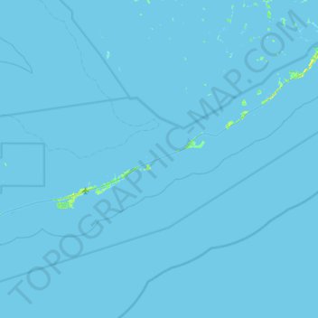 Topografische kaart Conch Key, hoogte, reliëf