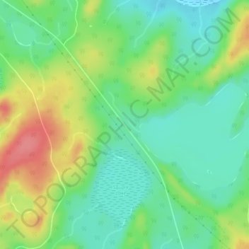 Topografische kaart Thaddeus, hoogte, reliëf