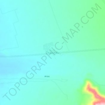 Topografische kaart Chauchilla, hoogte, reliëf