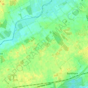 Topografische kaart Augustenfeld, hoogte, reliëf