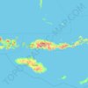 Topografische kaart East Nusa Tenggara, hoogte, reliëf