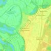 Topografische kaart Linkenheim-Hochstetten, hoogte, reliëf