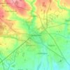 Topografische kaart Cirencester, hoogte, reliëf