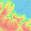 Topografische kaart Port Salio, hoogte, reliëf