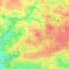 Topografische kaart Kéraudren, hoogte, reliëf