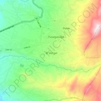 Topografische kaart Marsella, hoogte, reliëf