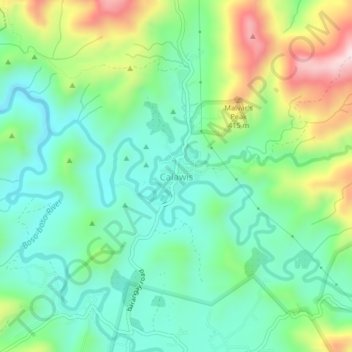 Topografische kaart Calawis, hoogte, reliëf