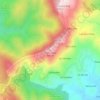 Topografische kaart Colle Dure, hoogte, reliëf