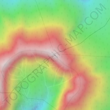 Topografische kaart Mount Banahaw, hoogte, reliëf