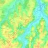 Topografische kaart Les Poncets, hoogte, reliëf