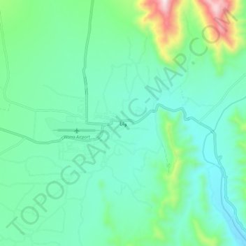 Topografische kaart Wana, hoogte, reliëf
