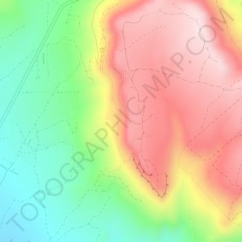 Topografische kaart La Muela, hoogte, reliëf