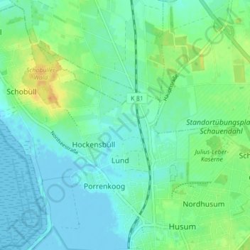 Topografische kaart Hockensbüllfeld, hoogte, reliëf