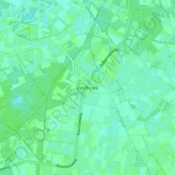 Topografische kaart Veldhoek, hoogte, reliëf