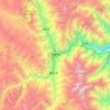Topografische kaart Garzê Tibetan Autonomous Prefecture, hoogte, reliëf