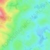 Topografische kaart Laragh, hoogte, reliëf