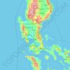 Topografische kaart Bulacan, hoogte, reliëf